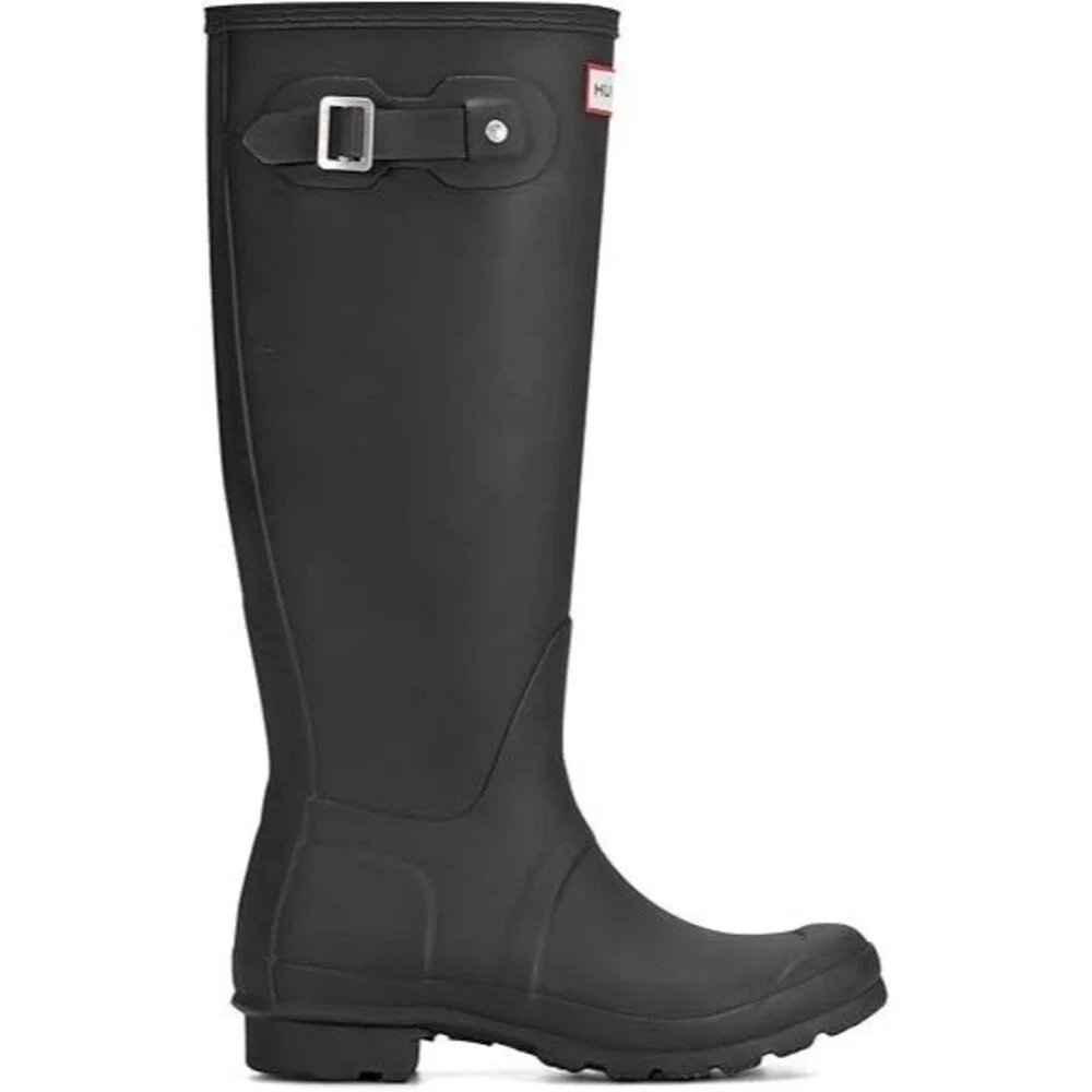 Hunter Women's Original Tall Rain Boots Size 8 Black Knee High Waterproof Boot